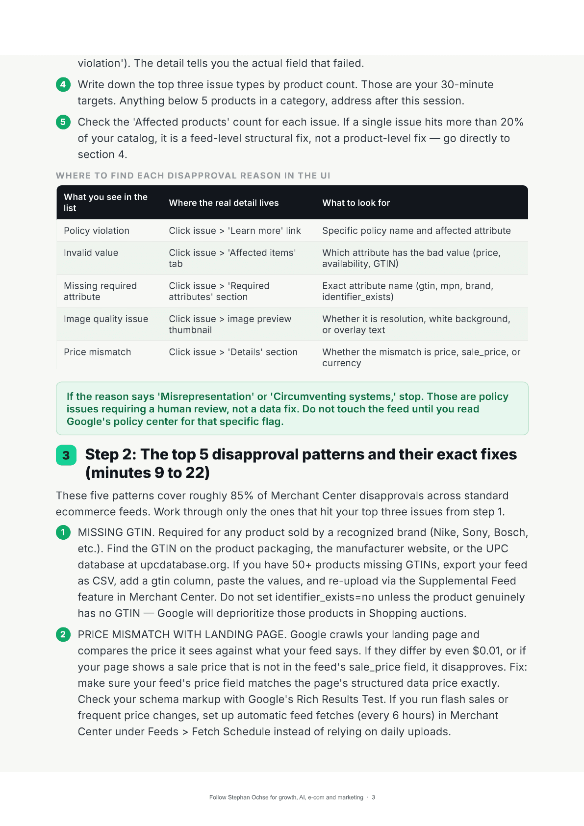 Page 3 of The 30-Minute Merchant Center Feed Fix