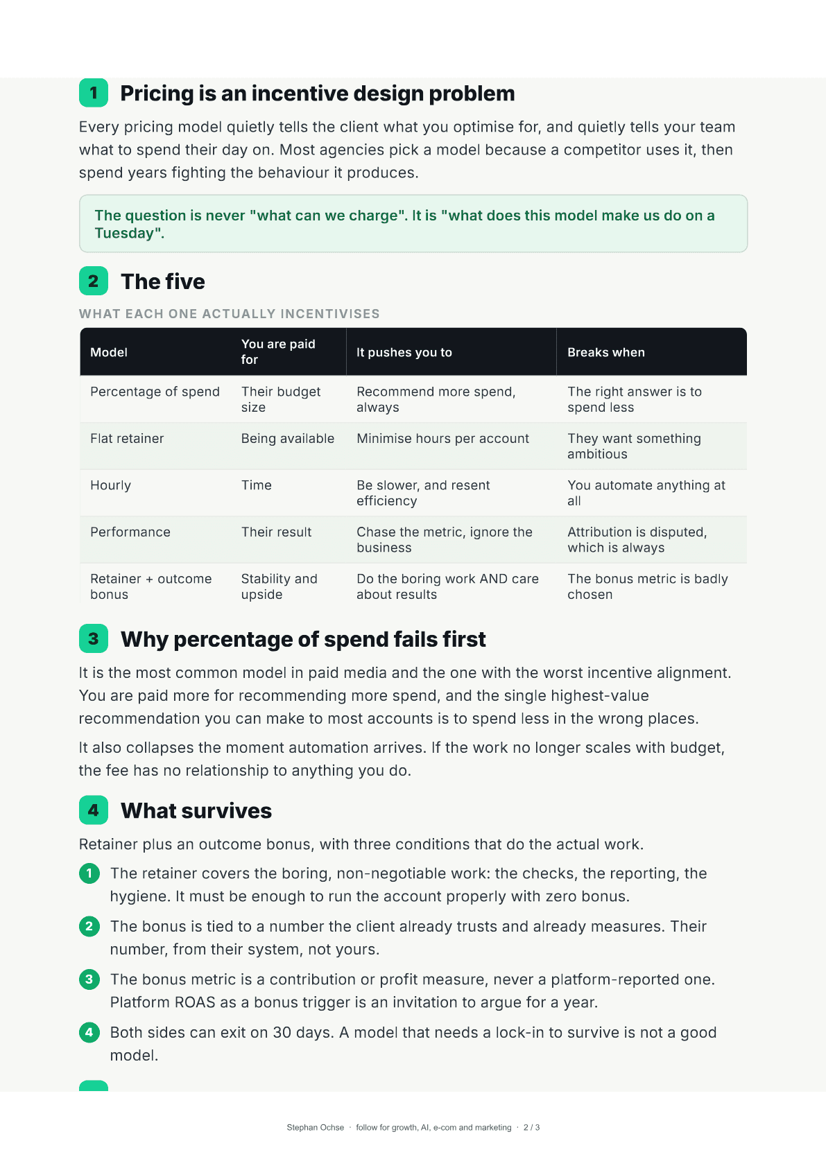 Page 2 of Five Pricing Models, One That Survives