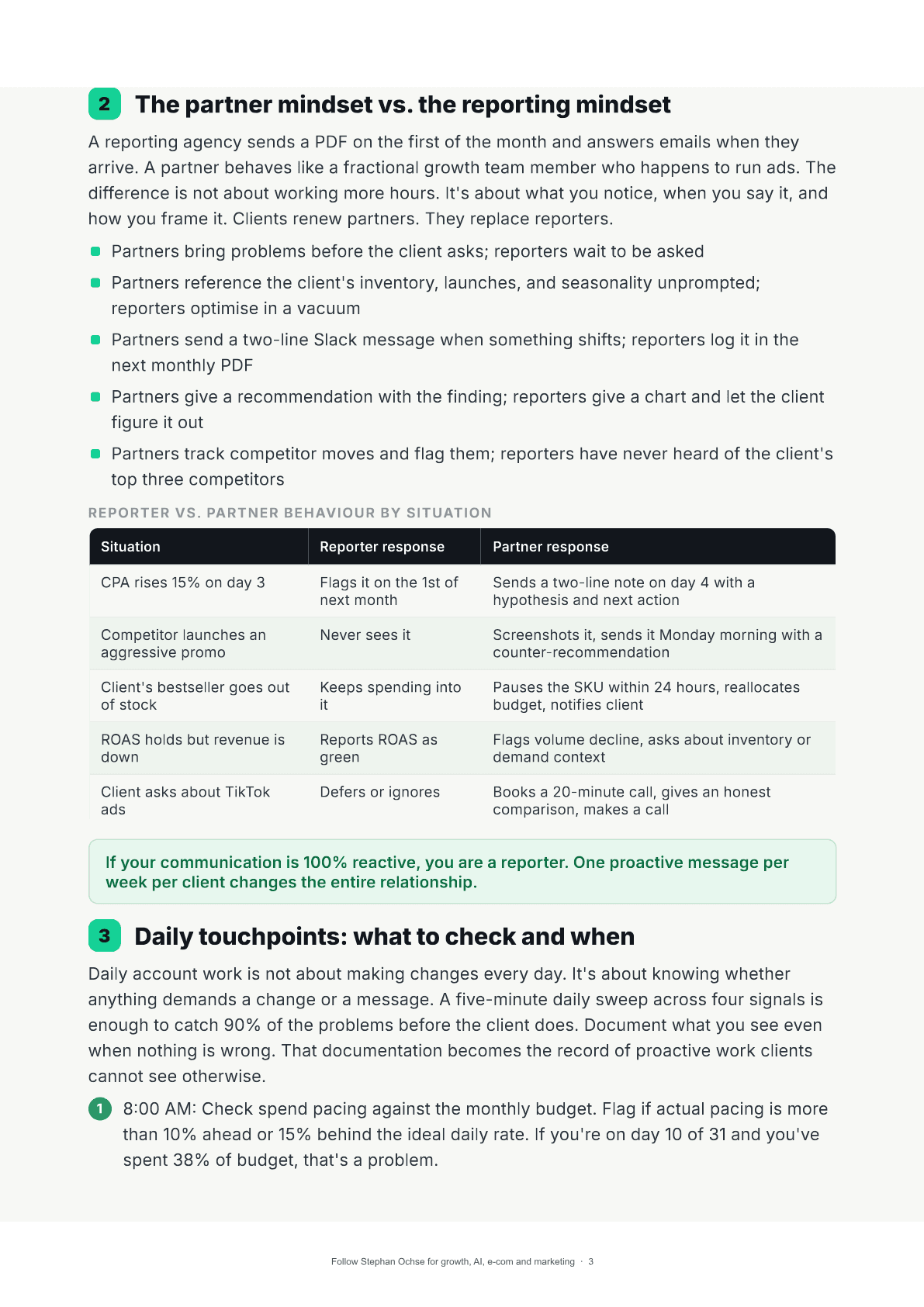 Page 3 of The Weekly Client Cadence