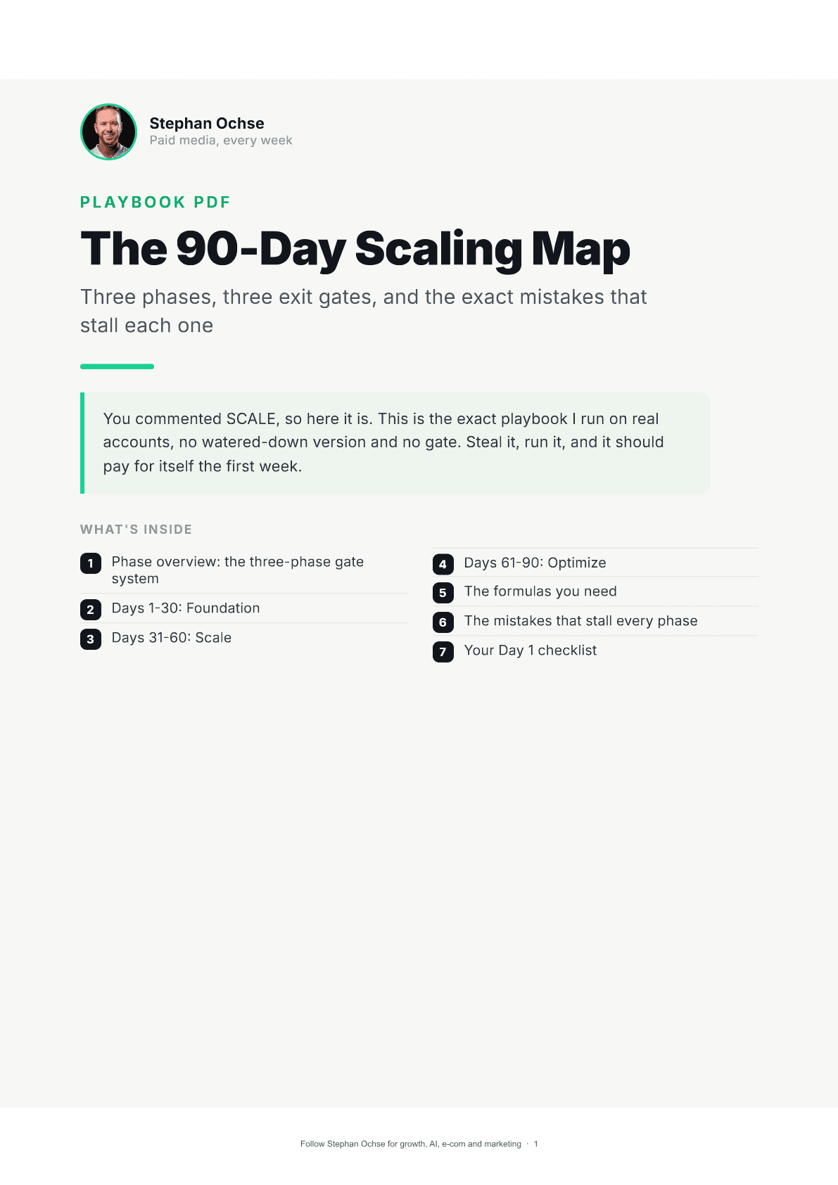 First page of The 90-Day Scaling Map