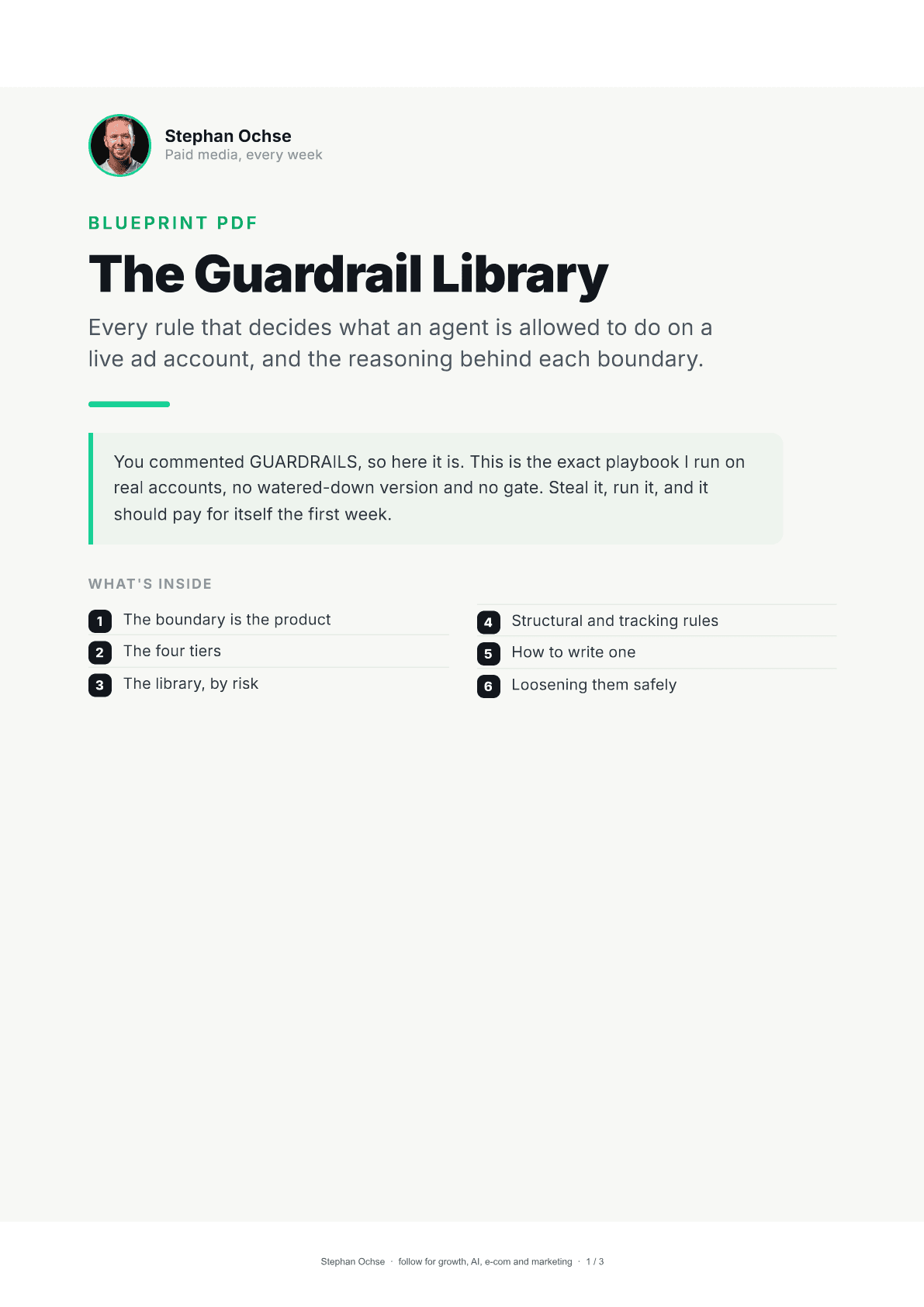 First page of The Guardrail Library