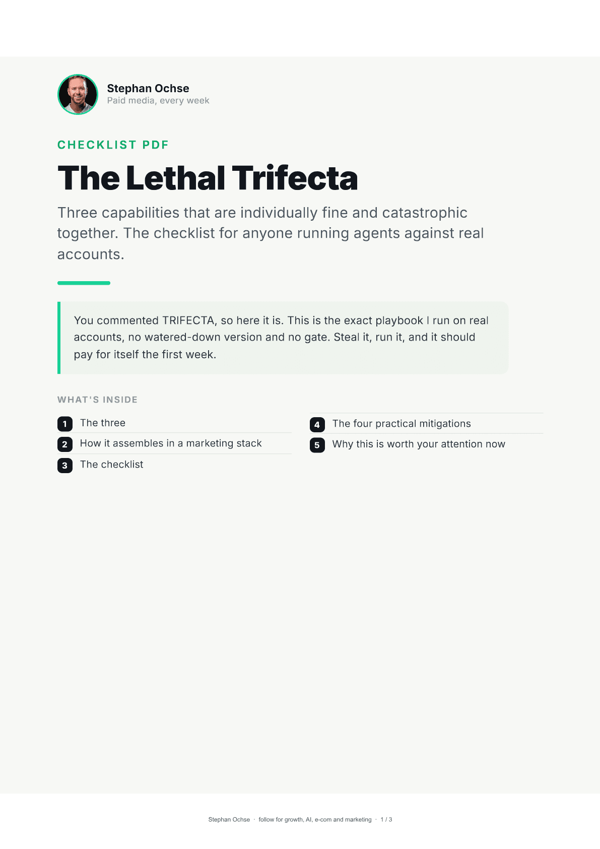 First page of The Lethal Trifecta